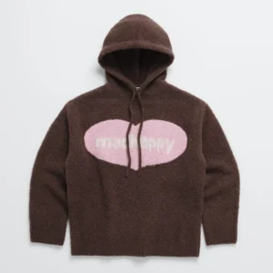 Madhappy Dark Coffee Heart Boucle Hoodie