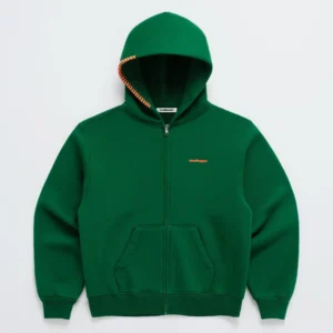 Madhappy Classics Green Fleece Zip-Up Hoodie