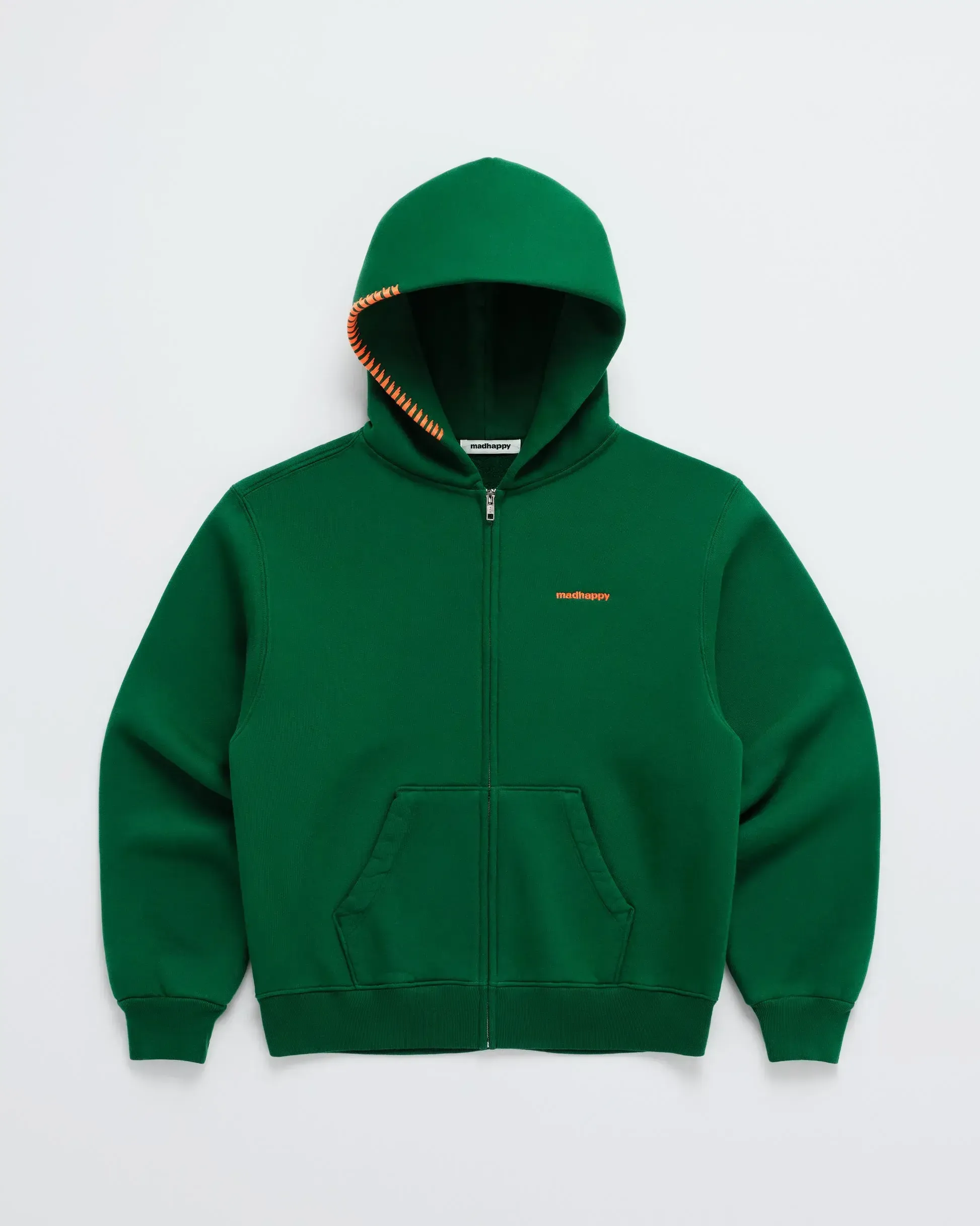 Madhappy Classics Green Fleece Zip-Up Hoodie Madhappy Classics Green Fleece Zip-Up Hoodie