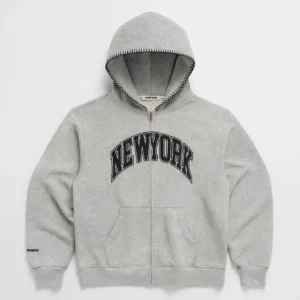 Madhappy New York Grey Zip-Up Hoodie